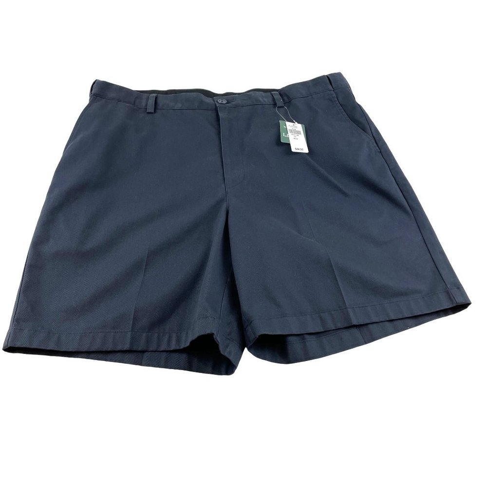 L.L. Bean Men's Navy Wrinkle Free Comfort Waist 8" Chino Shorts NWT Sz 40